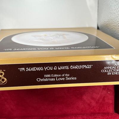 Precious Moments Christmas Plate " I'm Sending You a White Christmas"