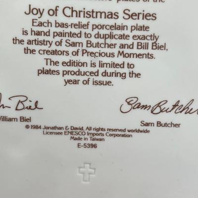 Precious Moments Christmas Plate "The Wonder Of Christmas"  E- 5396