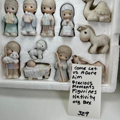 Precious Moments Nativity "O Come Let Us Adore Him" 11-Piece Set #E-2395