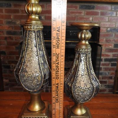 Amber glass pillar holders