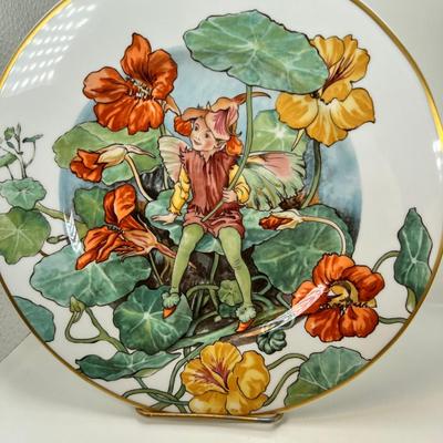 Heinrich Villeroy & Boch   Flower Fairy Collection " Nasturtium Fairy Plate"  Resin fairy Ornament