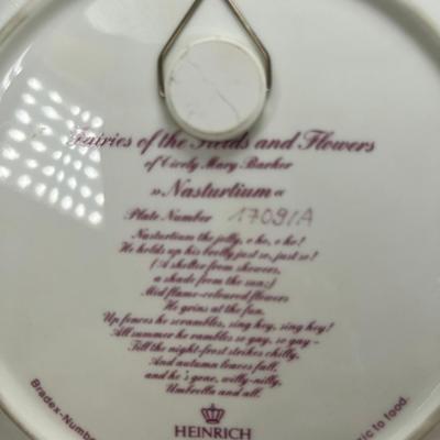 Heinrich Villeroy & Boch   Flower Fairy Collection " Nasturtium Fairy Plate"  Resin fairy Ornament