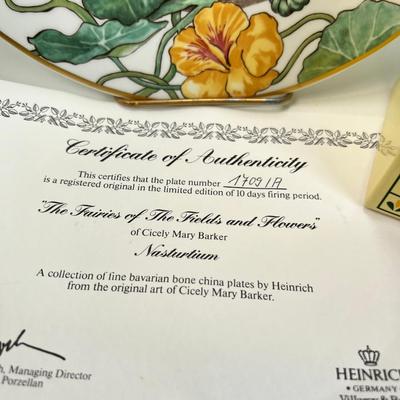 Heinrich Villeroy & Boch   Flower Fairy Collection " Nasturtium Fairy Plate"  Resin fairy Ornament