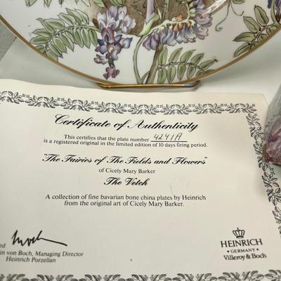 Heinrich Villeroy & Boch   Flower Fairy Collection " The Vetch Plate"   Lavender Fairy