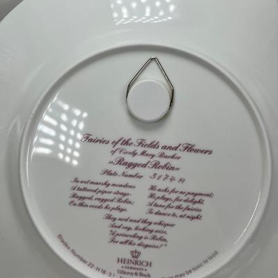 Heinrich Villeroy & Boch   Flower Fairy Collection " The Ragged Robin"  plate with Box Flower fairy Ornament