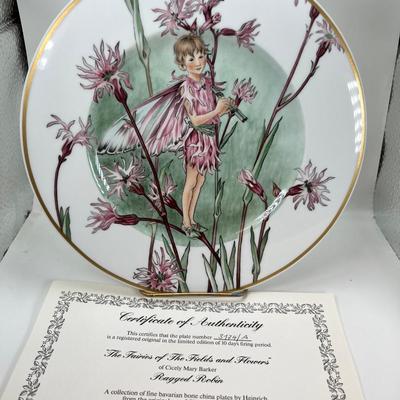 Heinrich Villeroy & Boch   Flower Fairy Collection " The Ragged Robin"  plate with Box Flower fairy Ornament