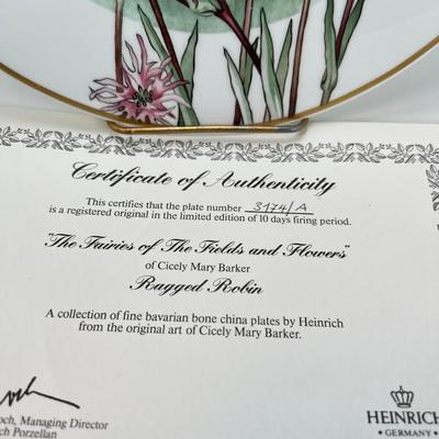 Heinrich Villeroy & Boch   Flower Fairy Collection " The Ragged Robin"  plate with Box Flower fairy Ornament