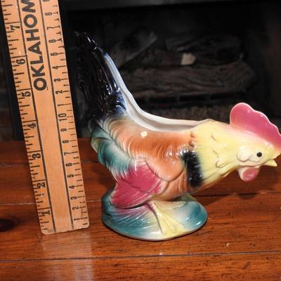 Vintage rooster planter