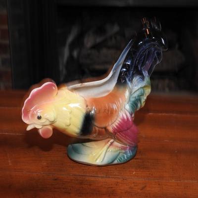 Vintage rooster planter