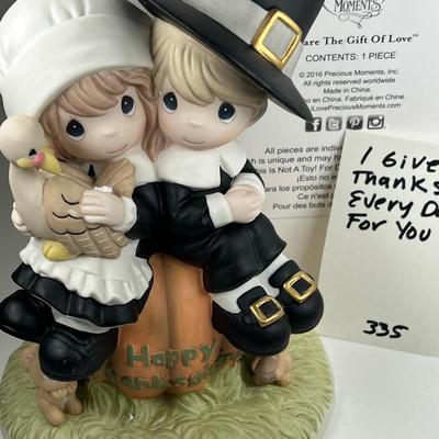 Precious Moments I GIVE THANKS EVERY DAY FOR YOU # 179014 Limited Edition 9" Figurine