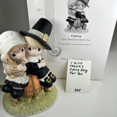 Precious Moments I GIVE THANKS EVERY DAY FOR YOU # 179014 Limited Edition 9" Figurine