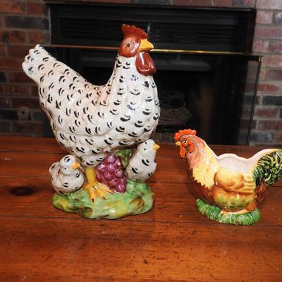 Vintage chicken and royal Winton planter