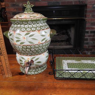 Temptations beverage dispenser and mat