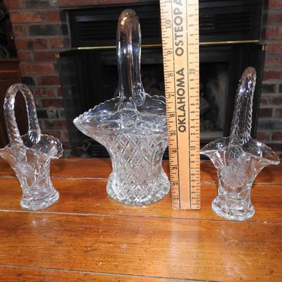 Collection of crystal baskets