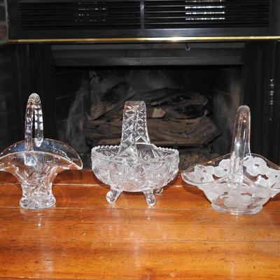 Beautiful collection of crystal baskets