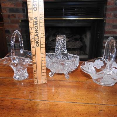 Beautiful collection of crystal baskets