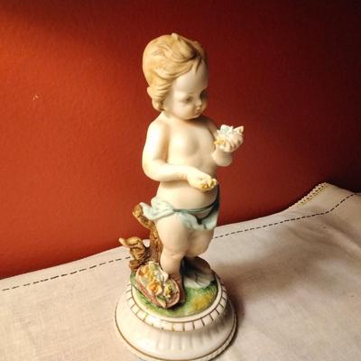 Vintage ANDREA by SADEK Porcelain Cherub Figurine