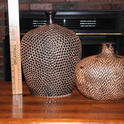 Unique dimpled glass vases