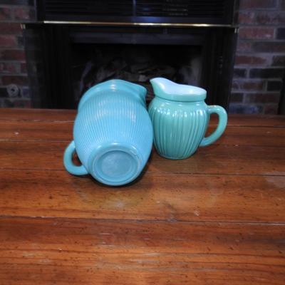 Pair of glass pitchers