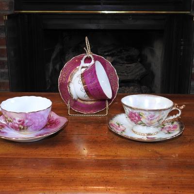 Collection of vintage porcelain tea cups