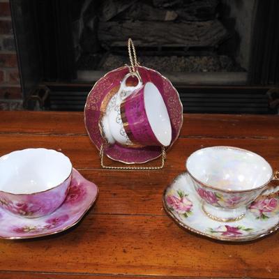 Collection of vintage porcelain tea cups