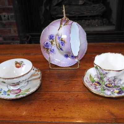 Collection of vintage porcelain teacups