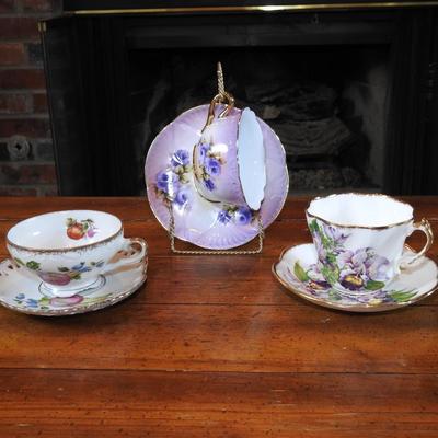 Collection of vintage porcelain teacups