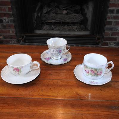 Vintage teacups 25th anniversary
