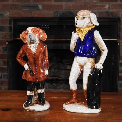 Pair of aristocratic dogs