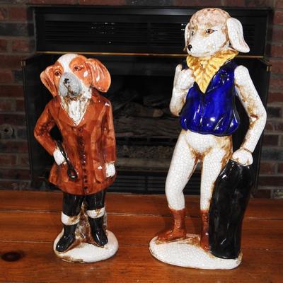 Pair of aristocratic dogs