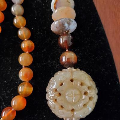 Carved Tourmaline Necklace