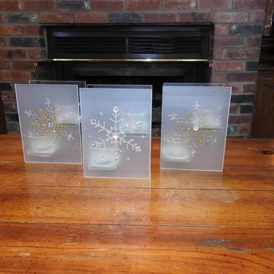 Snowflake candle holders