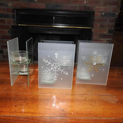 Snowflake candle holders