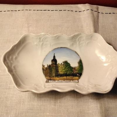 Ceramic Dish Courthouse In Ravenna Ohio