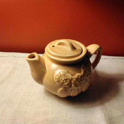 Raised Flower Ceramic Tea Pot