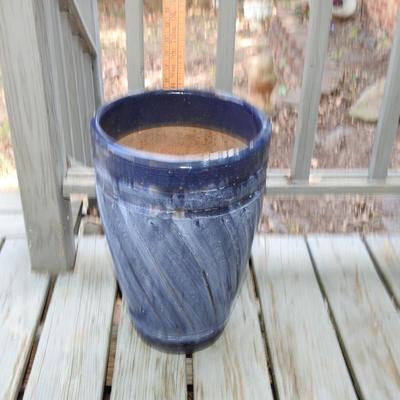 Tall outdoor terracotta planter