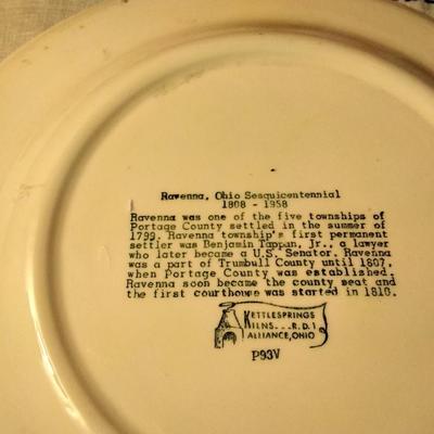 Sesquicentennial Ravenna Ohio Display Plate