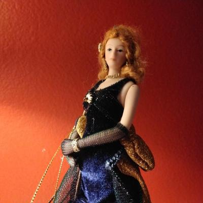 Vintage Victorian Tassel Doll Popular Imports w/stand