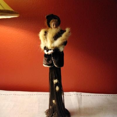 Vintage Victorian Tassel Doll Popular Imports w/stand