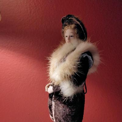 Vintage Victorian Tassel Doll Popular Imports w/stand