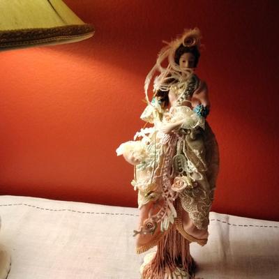 Vintage Victorian Tassel Doll Popular Imports w/stand