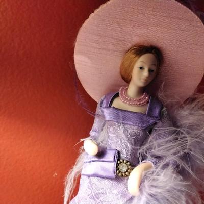 Vintage Victorian Tassel Doll Popular Imports w/stand