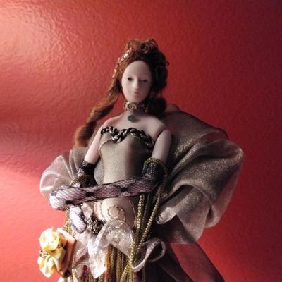 Vintage Victorian Tassel Doll Popular Imports w/stand