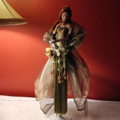 Vintage Victorian Tassel Doll Popular Imports w/stand