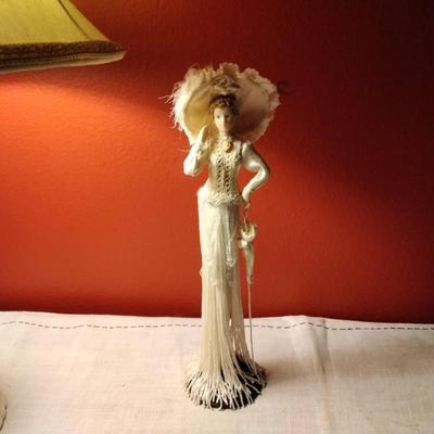 Vintage Victorian Tassel Doll Popular Imports w/stand