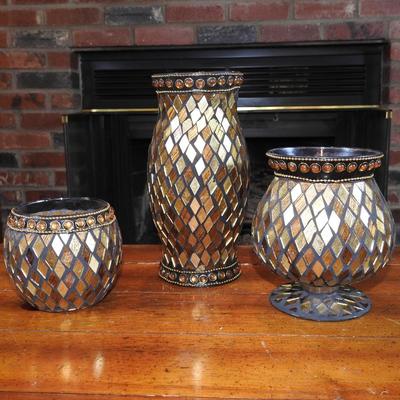 Mosaic candle holders