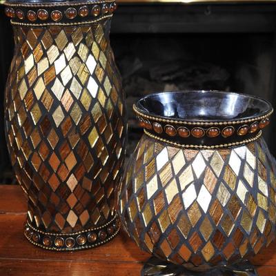 Mosaic candle holders