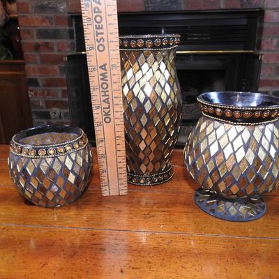 Mosaic candle holders