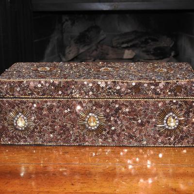 Jewel decorated jewelry box