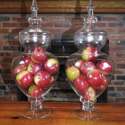 Arch apothecary jars.